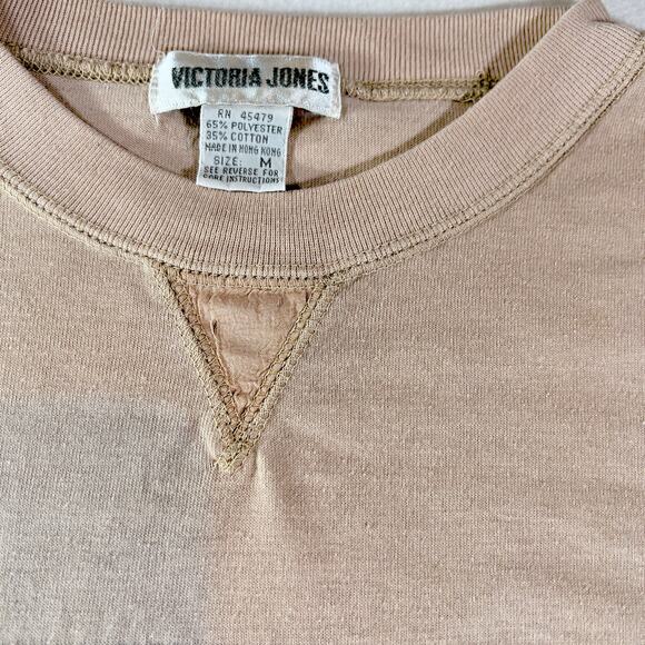 Victoria Jones Cotton Poly Blend Woman's Top Size M Made in Hong Kong Vintage - Picture 3 of 10